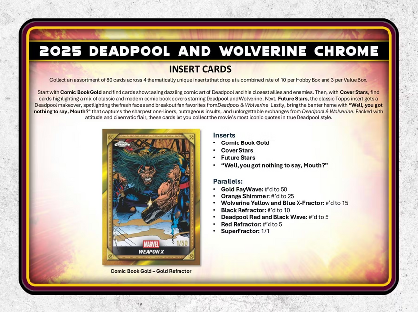 2025 Topps Deadpool Chrome Hobby Box