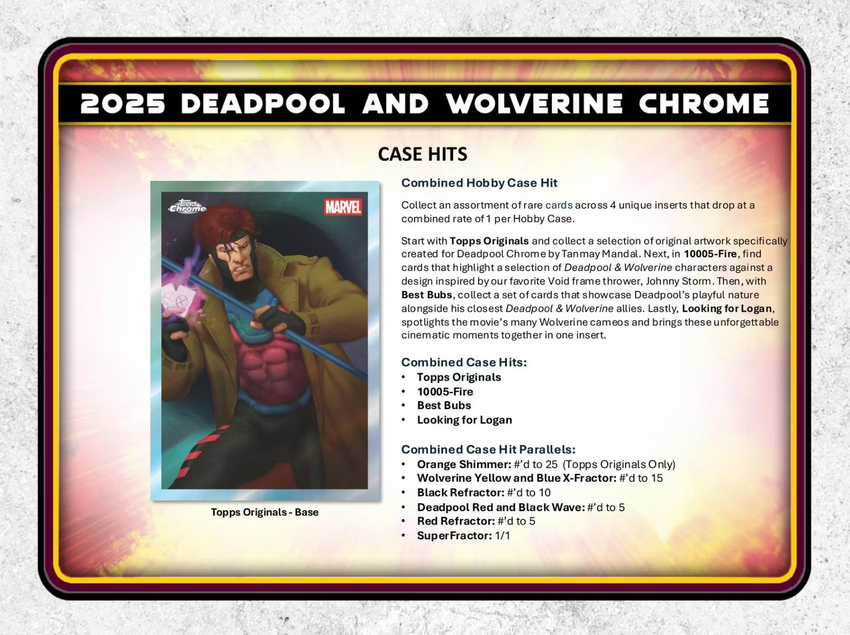 2025 Topps Deadpool Chrome Hobby Box