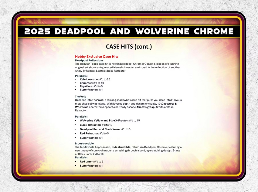 2025 Topps Deadpool Chrome Hobby Box