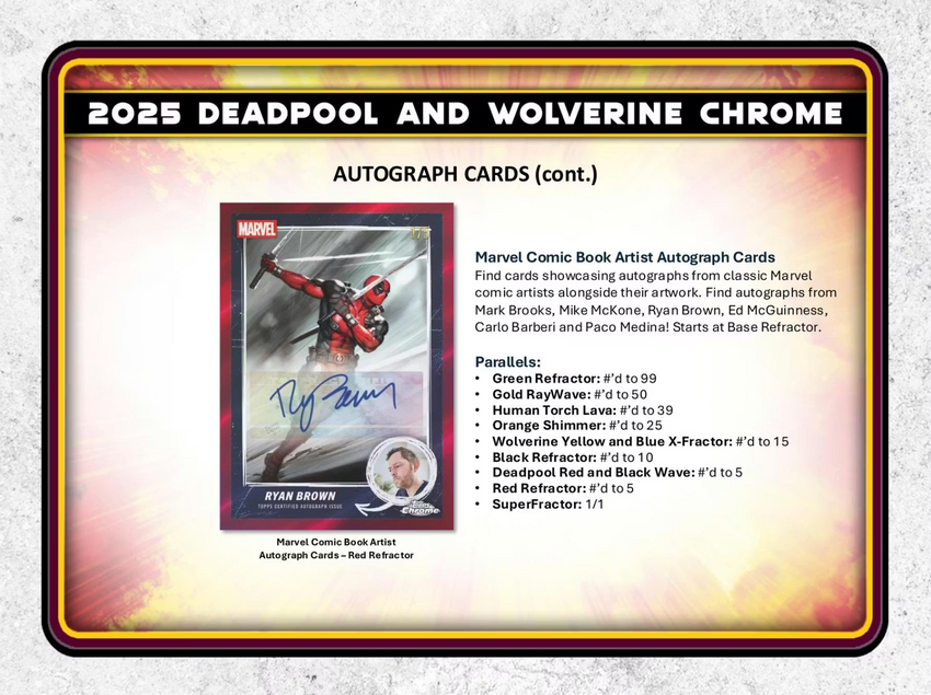 2025 Topps Deadpool Chrome Hobby Box