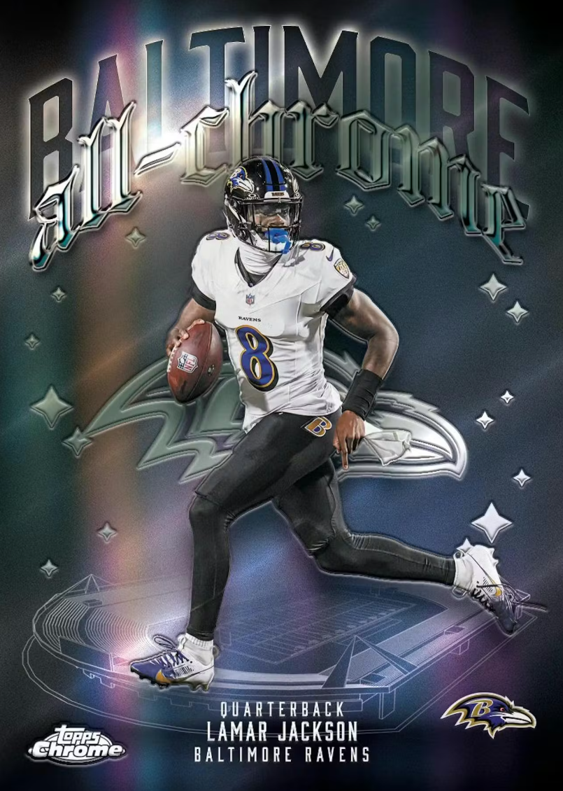 2025 Topps Chrome Football Mega Box