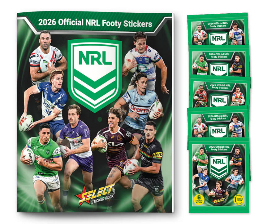 2026 Official NRL Footy Stickers Book Bundle