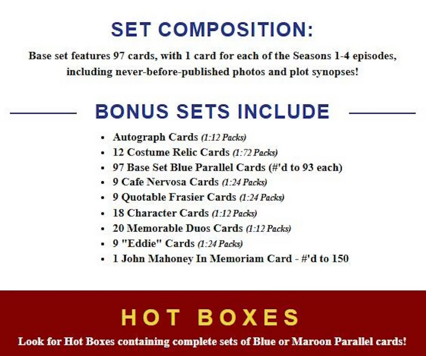 2026 Rittenhouse Frasier Premiere Edition Hobby Box