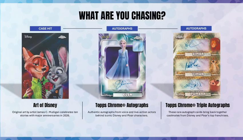2026 Topps Disney Chrome Hobby Pack (Pre Order)