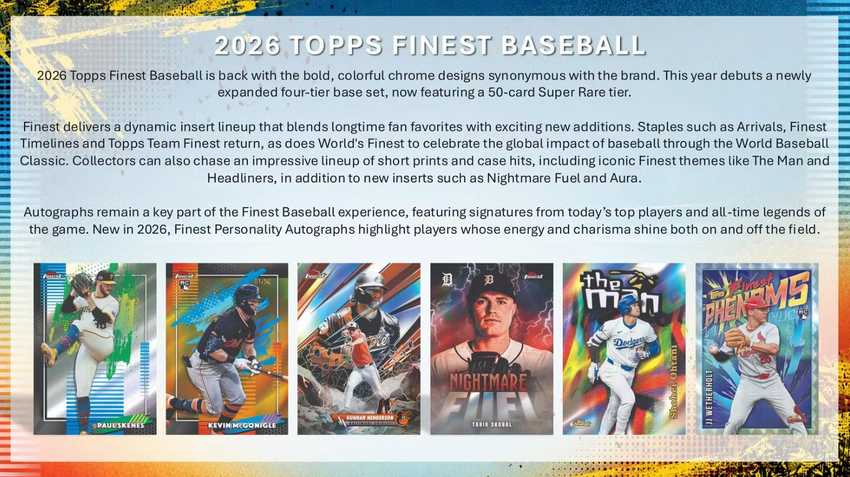 2026 Topps Finest Baseball Mega Box (Pre Order)