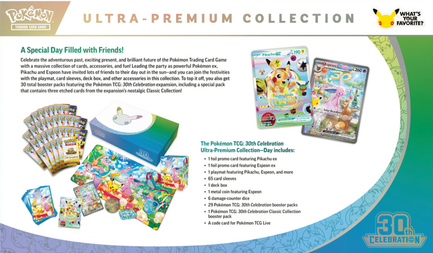 Pokemon TCG 30th Celebration Ultra-Premium Collection Day (Pre Order)