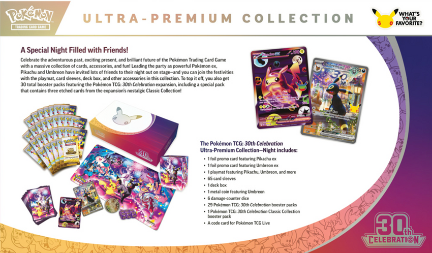 Pokemon TCG 30th Celebration Ultra-Premium Collection Night (Pre Order)