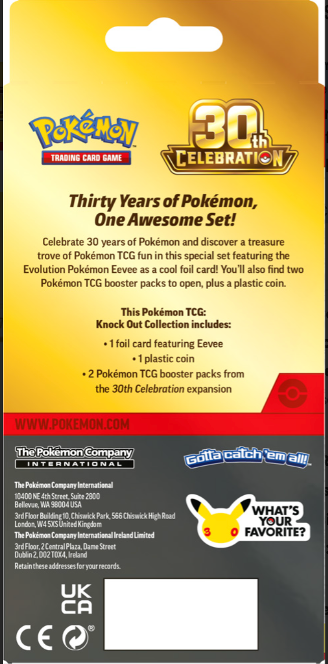 Pokemon TCG 30th Celebration Knock Out Collection