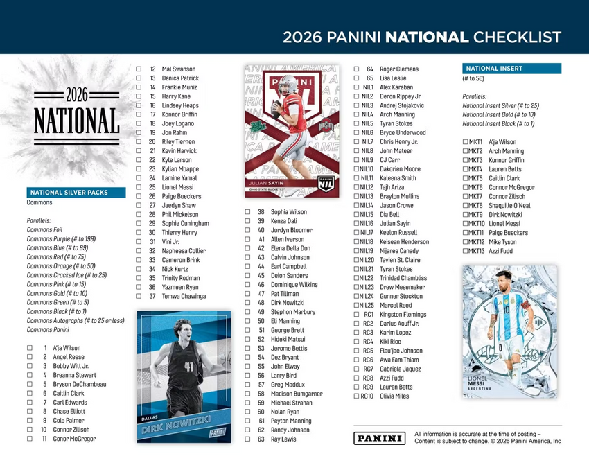 2026 Panini National VIP Exclusive Gold Pack (Pre Order)
