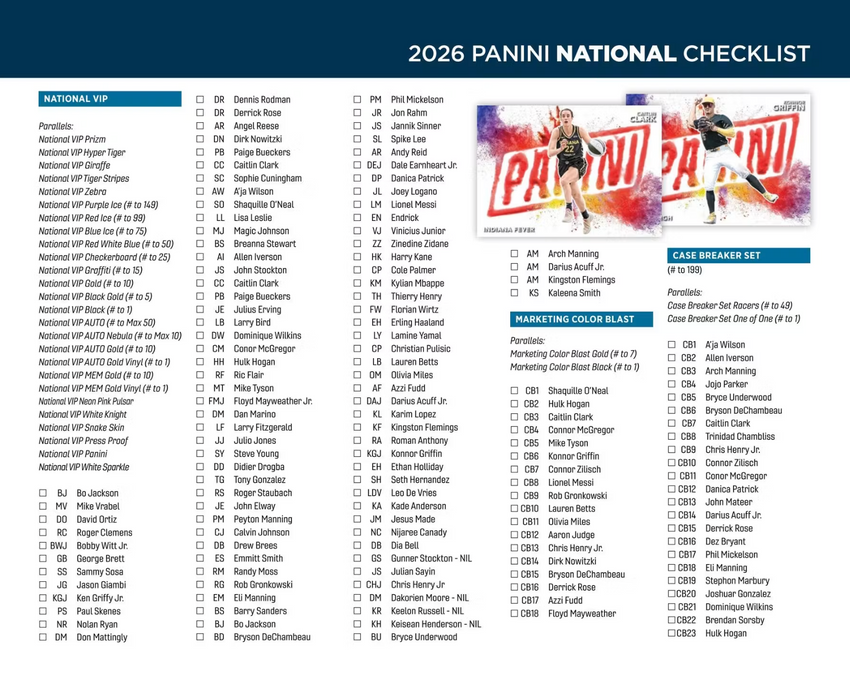 2026 Panini National VIP Exclusive Gold Pack (Pre Order)