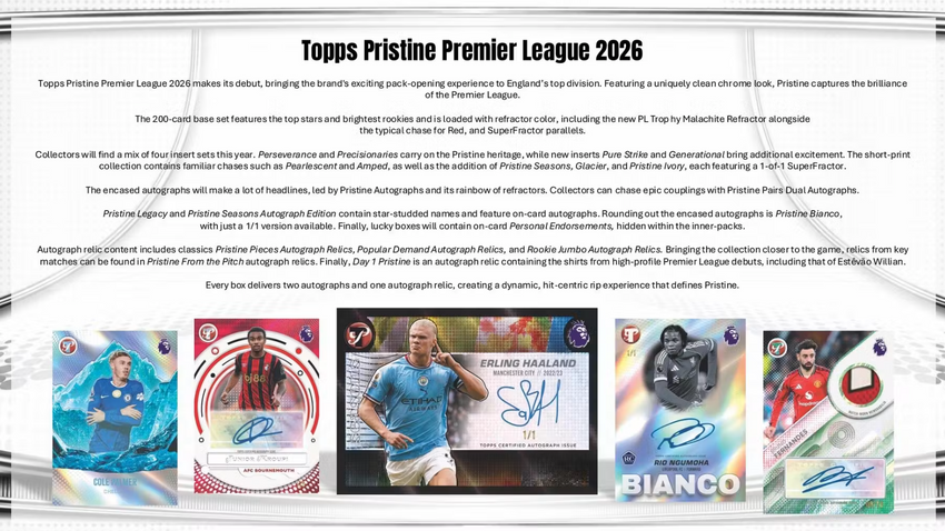 2026 Topps Pristine Premier League EPL Soccer Hobby Box