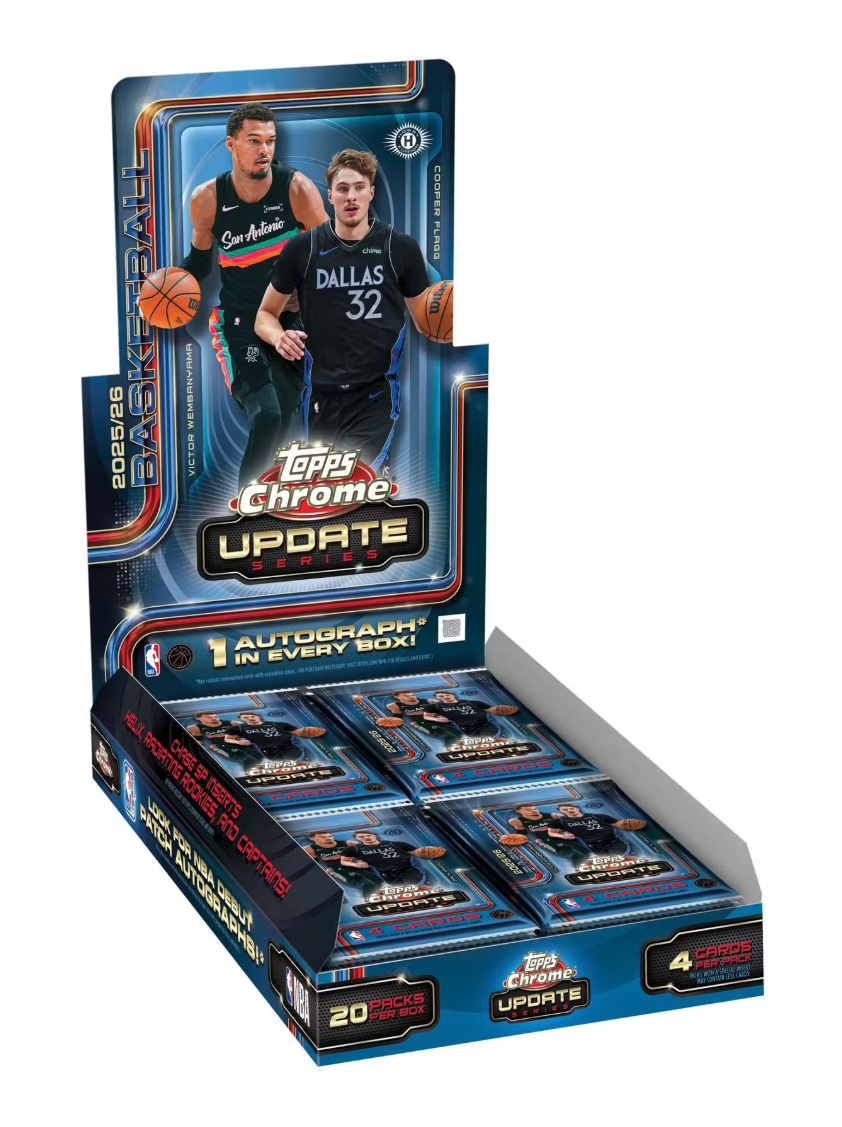 2025-26 Topps Chrome Update Series Basketball Hobby Box (Pre Order)