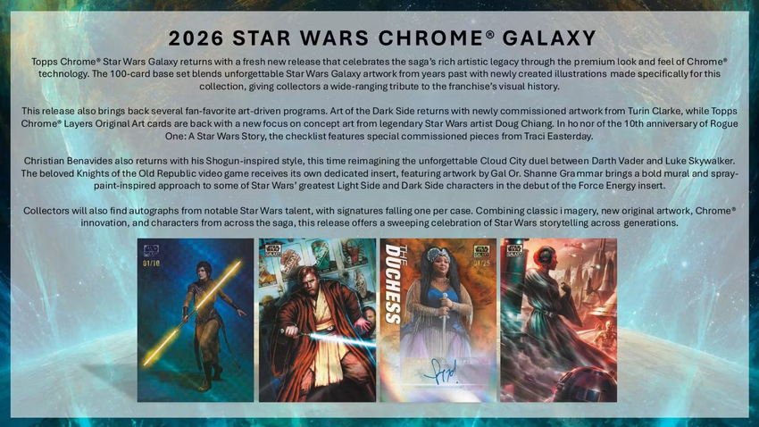 2026 Topps Star Wars Chrome Galaxy Hobby Pack