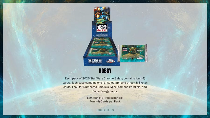 2026 Topps Star Wars Chrome Galaxy Hobby Pack