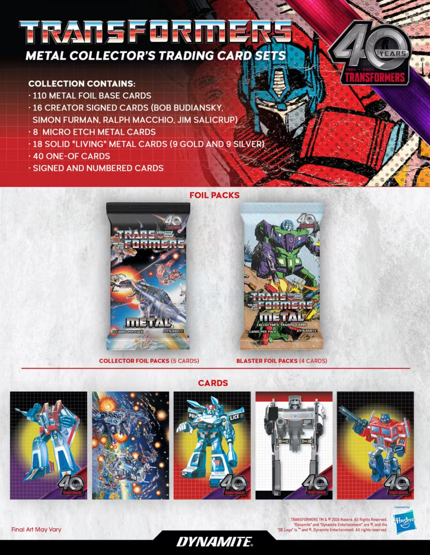 2026 Dynamite Transformers Metal Blaster Box (Pre Order)