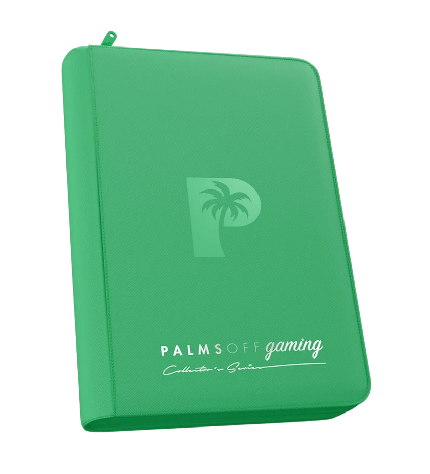 Palms Off Gaming Collectors Series 4 Pocket Zip Binder Green