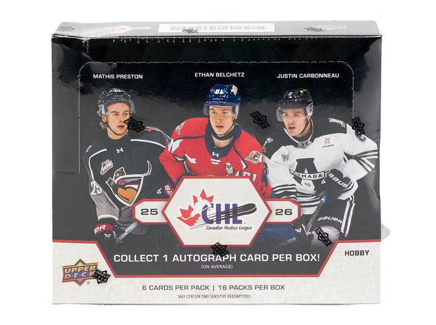 2025-26 Upper Deck CHL Hockey Hobby Box