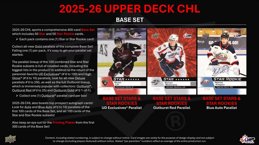 2025-26 Upper Deck CHL Hockey Hobby Box