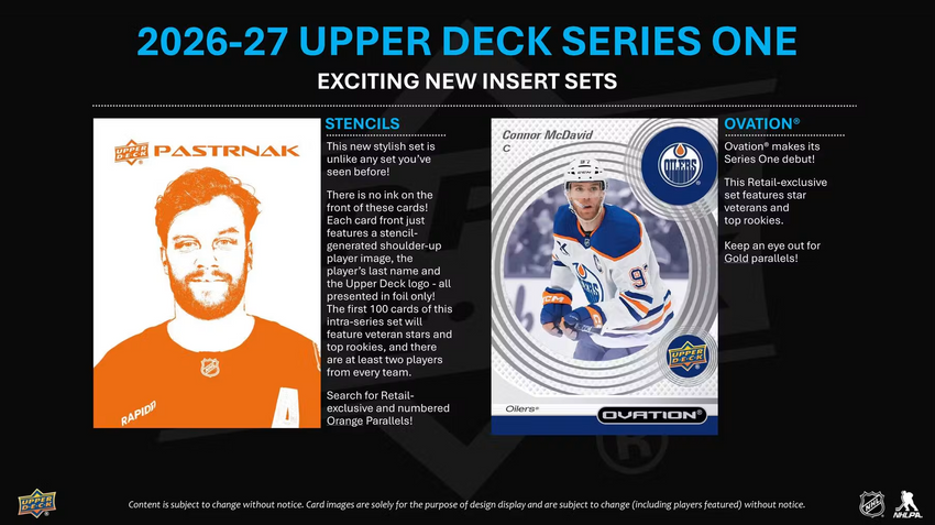 2026-27 Upper Deck Series 1 Hockey Tin Box (Pre Order)-Cherry Collectables