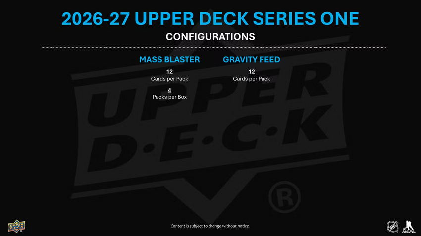 2026-27 Upper Deck Series 1 Hockey Tin Box (Pre Order)-Cherry Collectables
