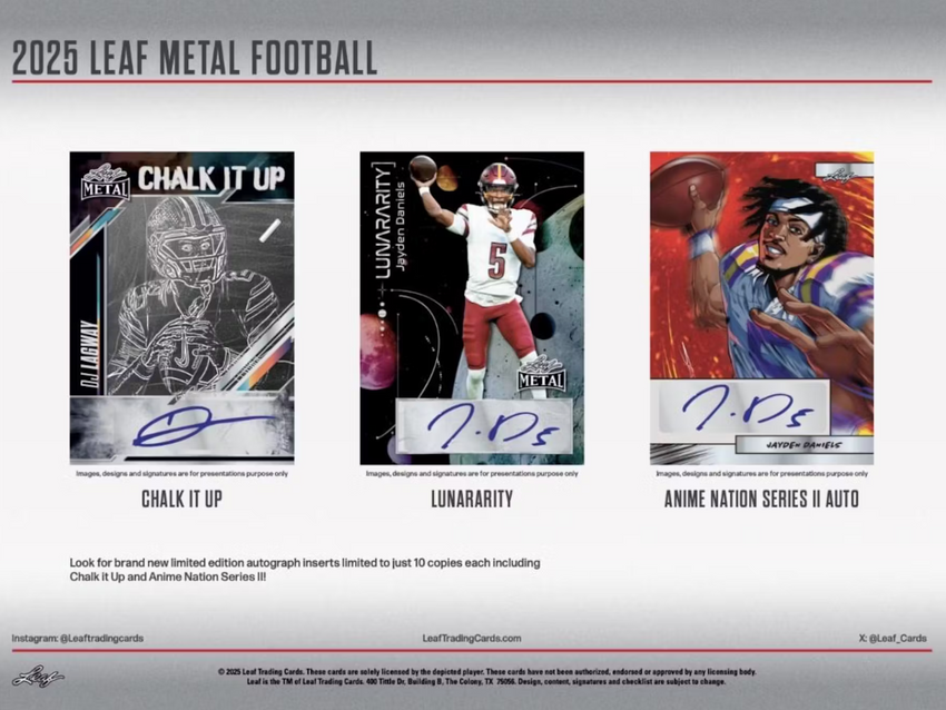 2025 Leaf Metal Football Jumbo Box