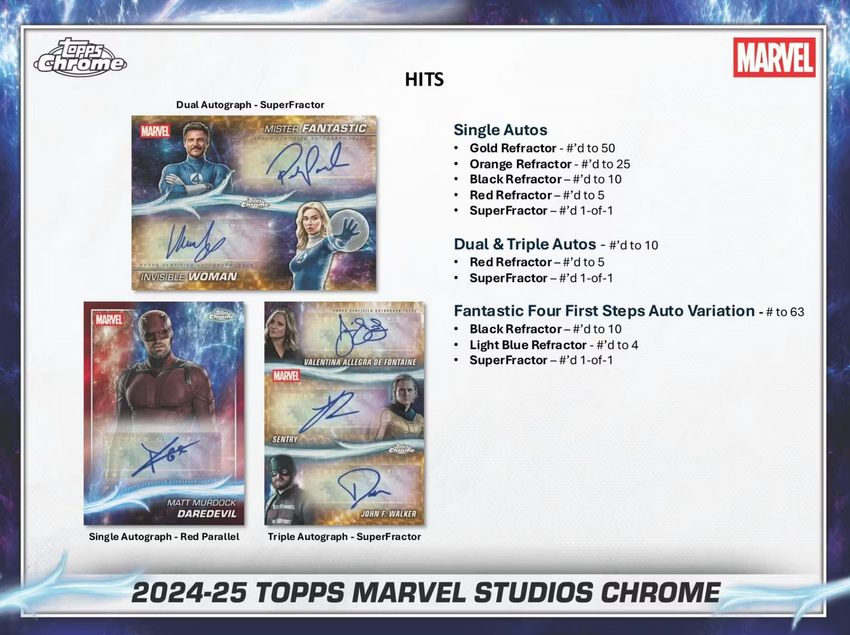 2024-25 Topps Marvel Studios Chrome Blaster Box (Pre Order)