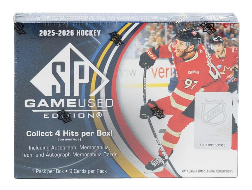 2025-26 Upper Deck SP Game Used Hockey Hobby Box