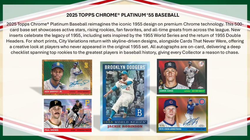 2025 Topps Chrome Platinum Anniversary Baseball Blaster Box (Pre Order)