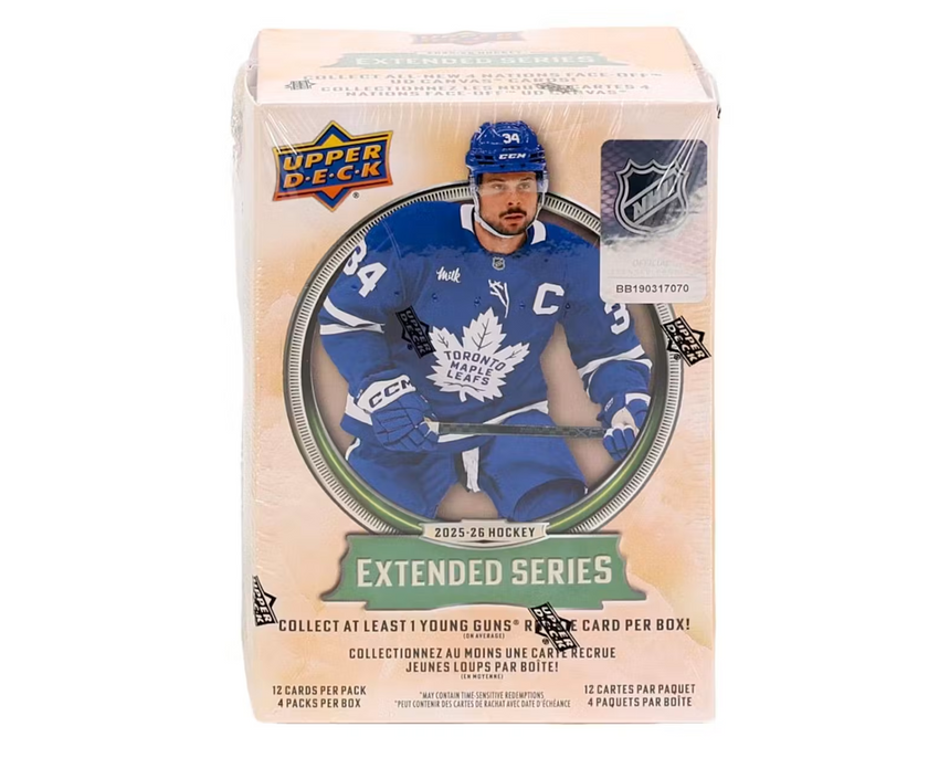 2025-26 Upper Deck Extended Series Hockey 4-Pack Blaster Box