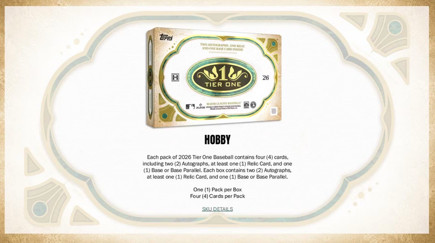2026 Topps Tier One Baseball Hobby Box