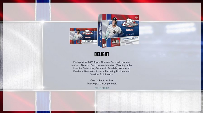 2026 Topps Chrome Baseball Hobby Box