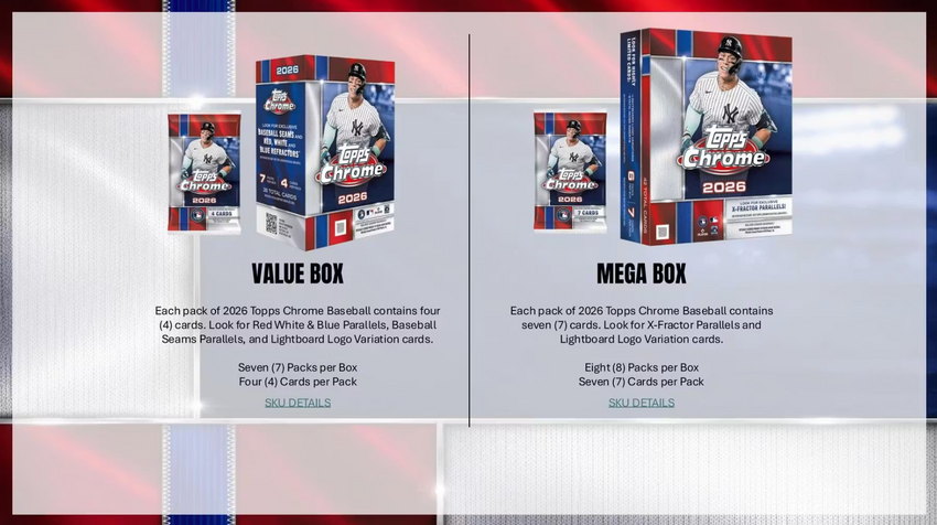 2026 Topps Chrome Baseball Hobby Box