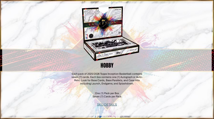 2025-26 Topps Inception Basketball Hobby Box