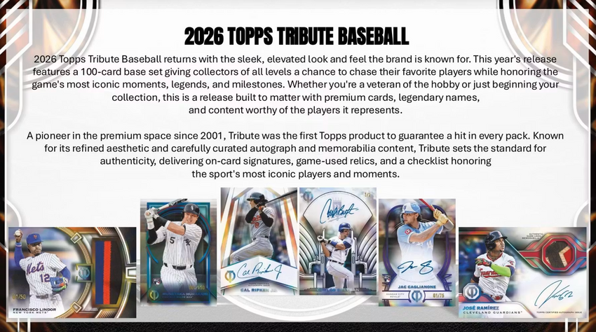 2026 Topps Tribute Baseball Hobby Box