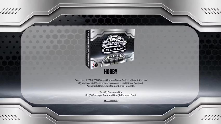 2025-26 Topps Chrome Black Basketball Hobby Box (Pre Order)
