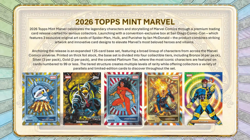 2026 Topps Mint Marvel Hobby Box (Pre Order)