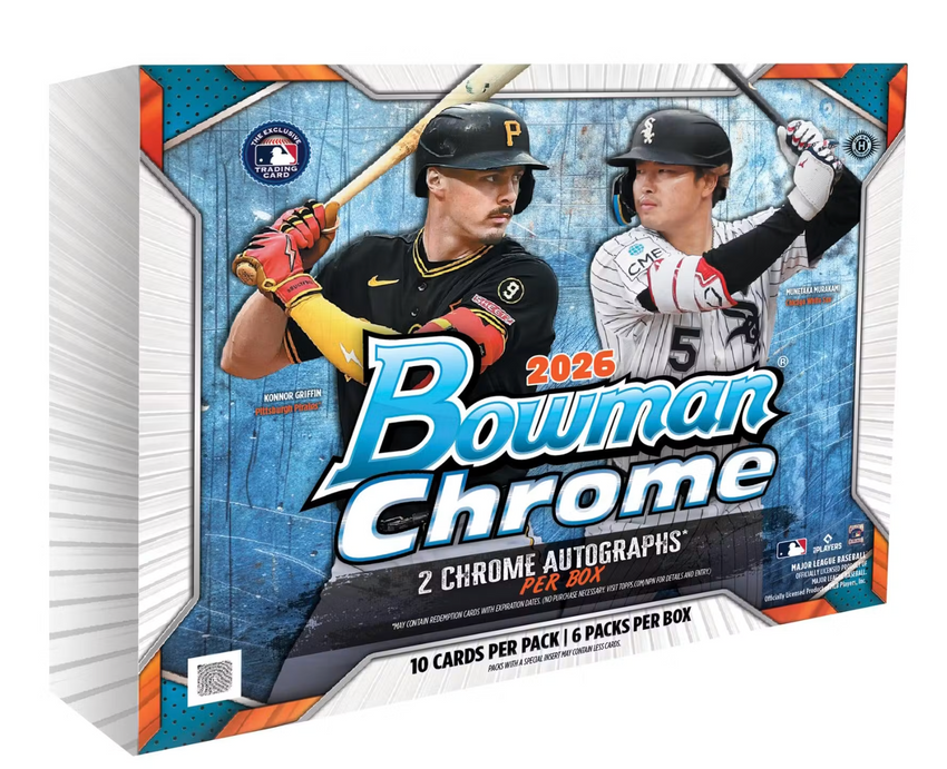 2026 Topps Chrome Bowman Baseball Hobby Box (Pre Order)