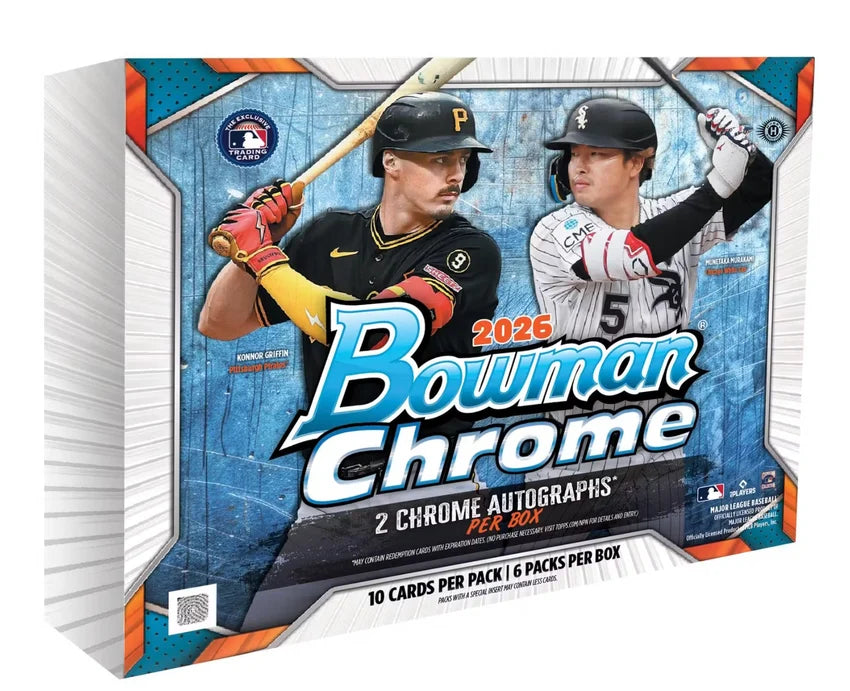 2026 Bowman Chrome 2 Hobby Box + 1 Delight Box Opening #33372 - Team Based (Sep 09 4pm)