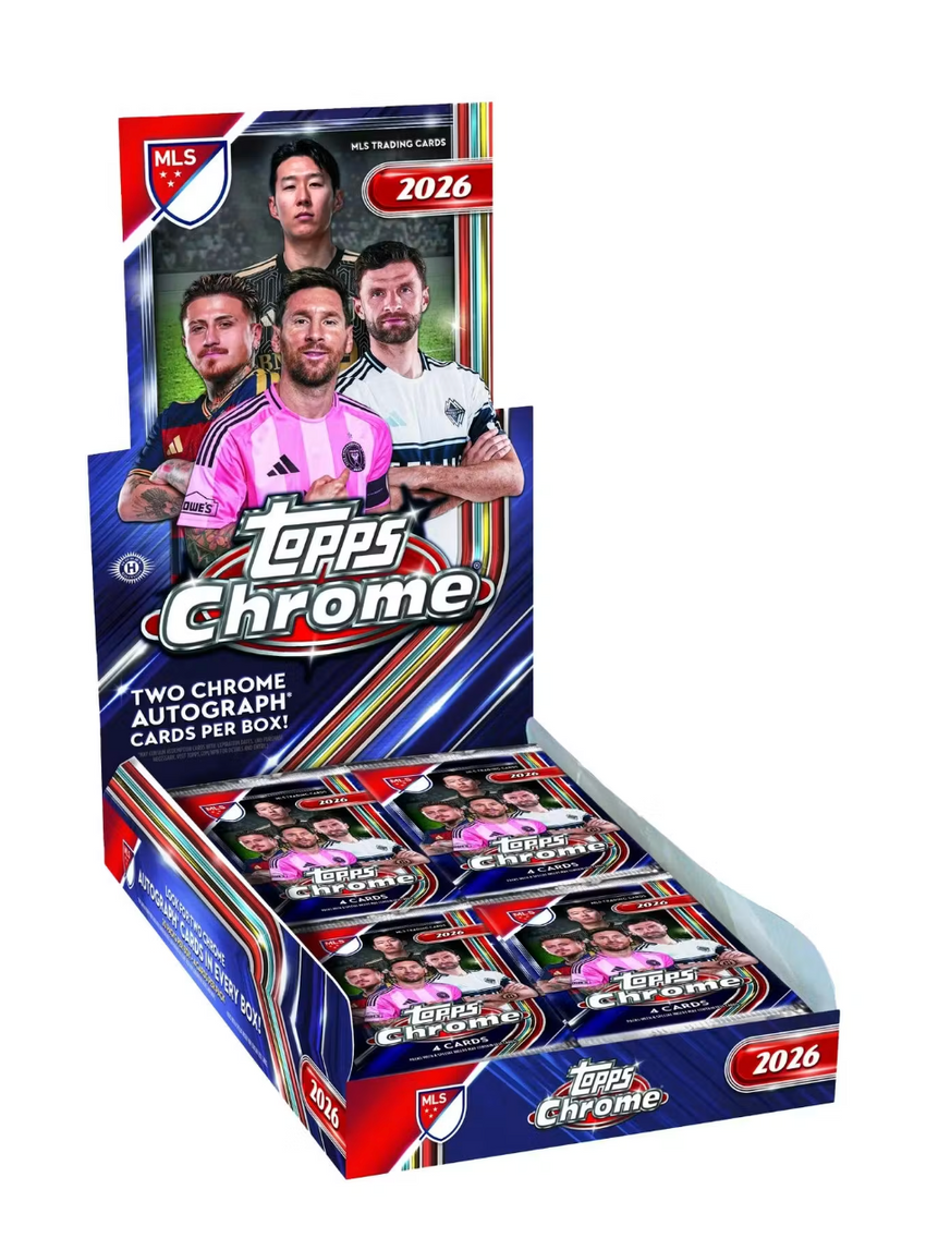 2026 Topps Chrome MLS Soccer Hobby Box (Pre Order)