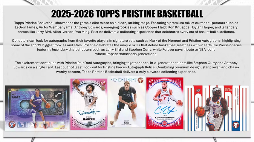 2025-26 Topps Pristine Basketball Hobby Box (Pre Order)