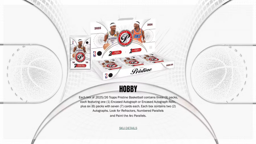 2025-26 Topps Pristine Basketball Hobby Box (Pre Order)