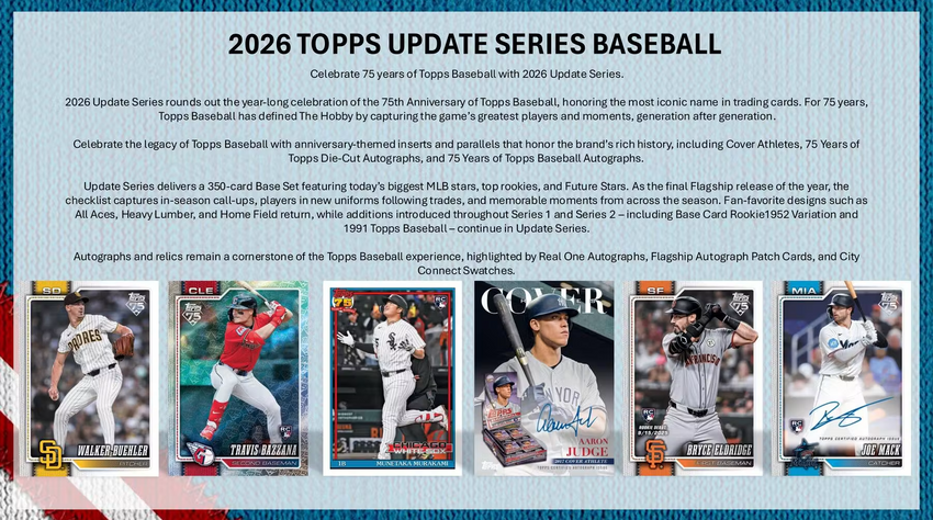 2026 Topps Update Series Baseball Hobby Box-Cherry Collectables