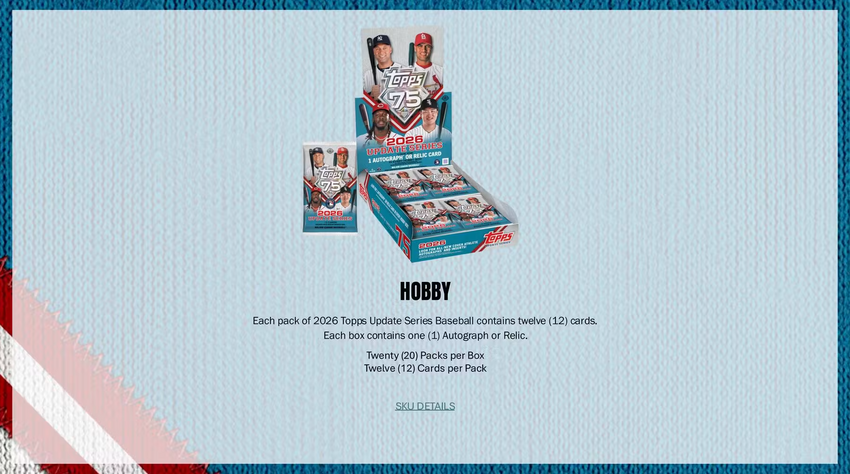 2026 Topps Update Series Baseball Hobby Box-Cherry Collectables