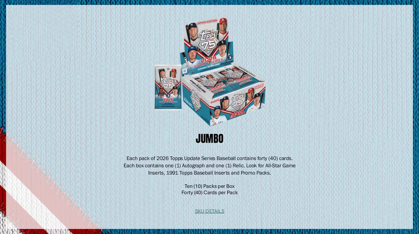 2026 Topps Update Series Baseball Hobby Box-Cherry Collectables