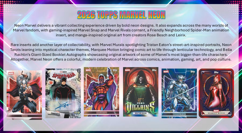 2026 Topps Marvel Neon Hobby Box-Cherry Collectables