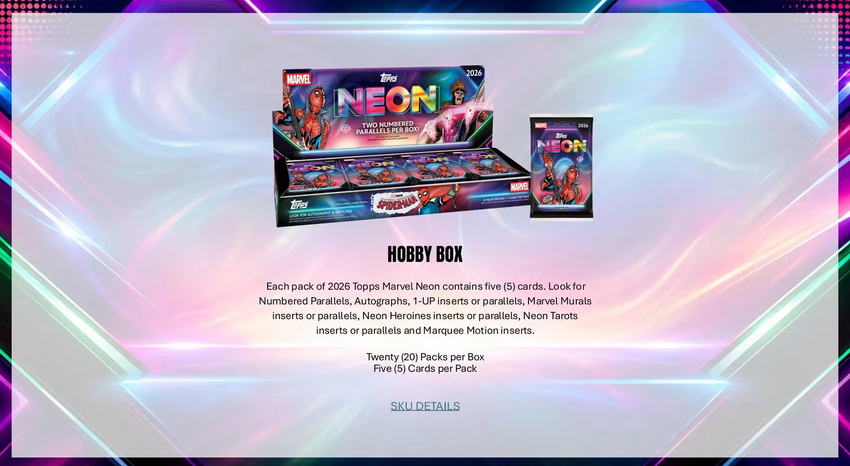 2026 Topps Marvel Neon Hobby Box-Cherry Collectables