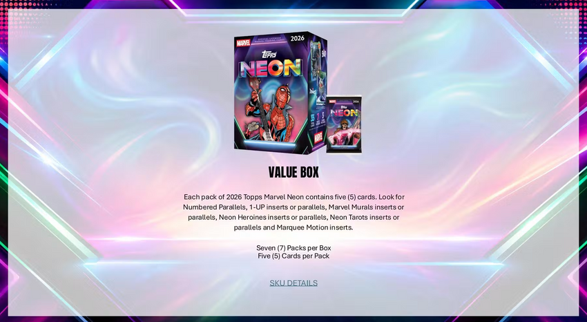 2026 Topps Marvel Neon Hobby Box-Cherry Collectables