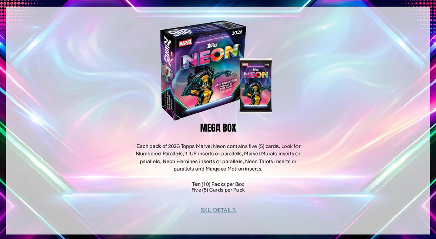 2026 Topps Marvel Neon Hobby Box-Cherry Collectables