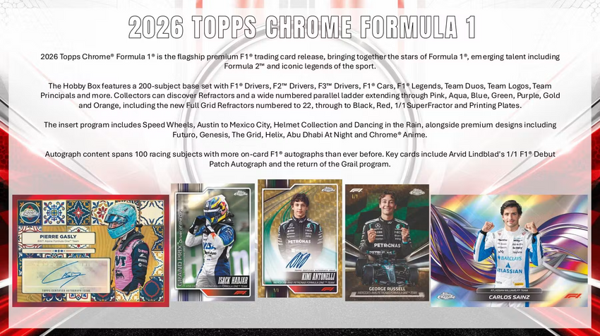 2026 Topps Chrome F1 Formula 1 Mega Box