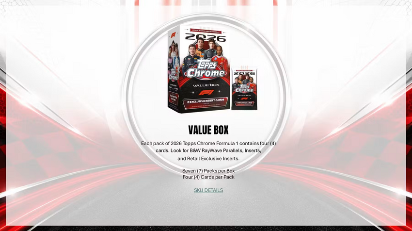 2026 Topps Chrome F1 Formula 1 Mega Box